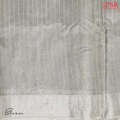 Grey Gold Tissue Embroidery Saree