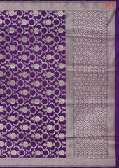 Violet Banaras Katan Silk Saree