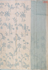 Beige Kadhi Tussar Silk Saree