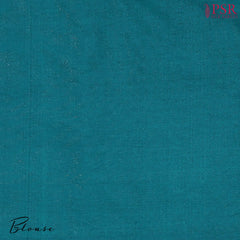 Dark Teal Blue Semi Summer Silk Saree