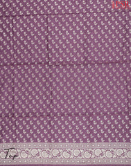 Dark Lilac Purple Banaras Silk Cotton Dress Material