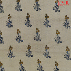 Beige Hacoba Embroidery Running Material