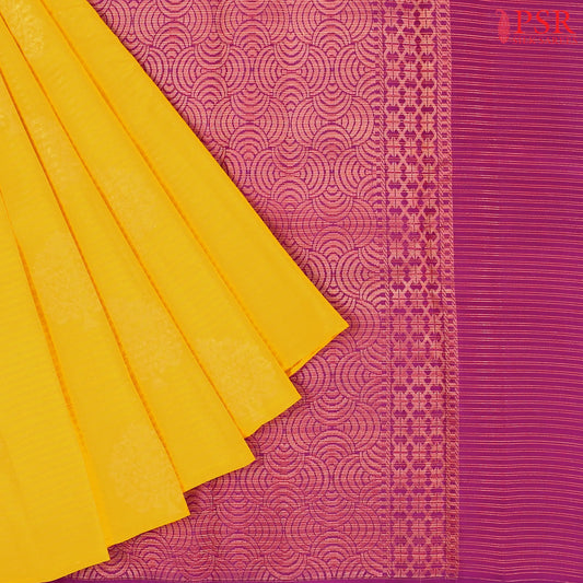 Yellow Fancy Kanchipuram Silk Saree