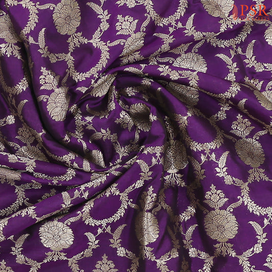 Violet Banaras Katan Silk Saree