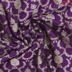 Violet Banaras Katan Silk Saree