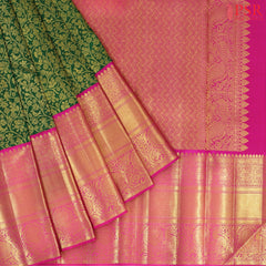 Emerald Green Bridal Kanchipuram Silk Saree