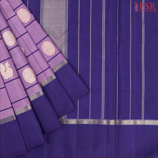 Sunset Purple Kanchipuram Silk Saree