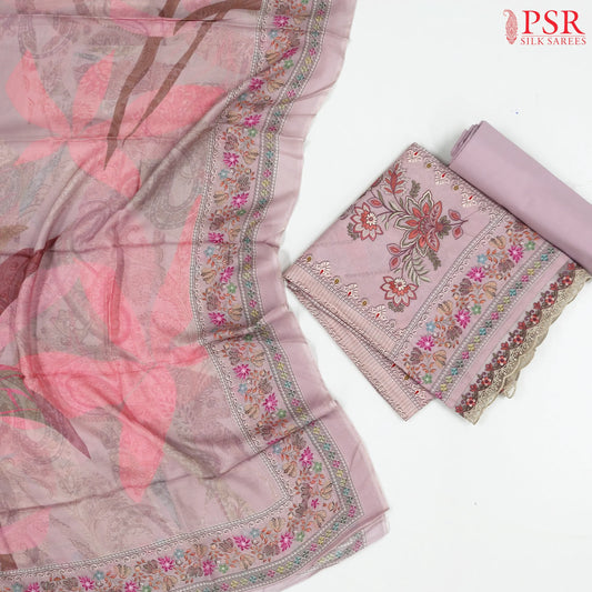 Primrose Pink Rayon Dress Material