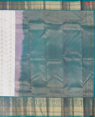 Floral White Fancy Kanchipuram Silk Saree