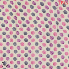 Cream White Mal Mal Cotton Dress Material