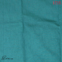 Peacock Teal Semi Tassar Dress Material