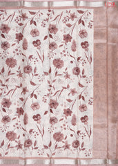 Floral Beige Kota Saree