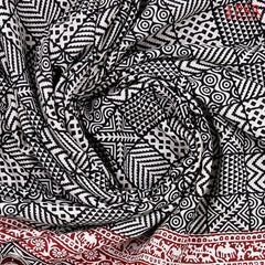 Black Mul Printed Cotton Saree