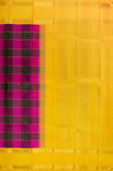 Magenta & Black Kanchipuram Silk Saree