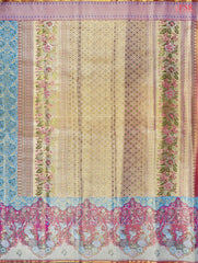 Paradise Blue Bridal Kanchipuram Tissue Silk Saree