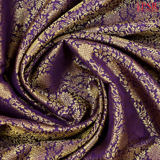Dark Violet Kanchipuram Silk Saree