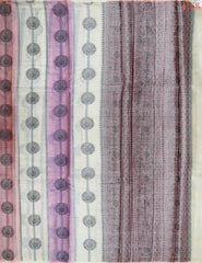 Cream Beige Banaras Tussar Silk Saree