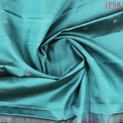 Dark Turquoise Soft Silk Mix Saree