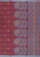 Dark Maroon Kovai Cotton Saree