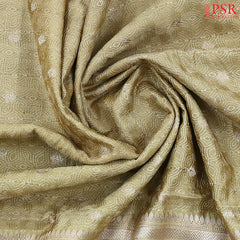 Sand Beige Banarasi Silk Saree