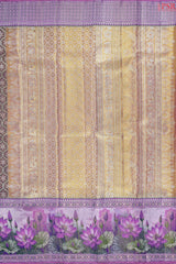 Golden Purple Kanchipuram Jacquard Silk Saree