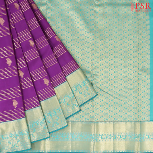 Vadamalli Purple Fancy Kanchipuram Silk Saree