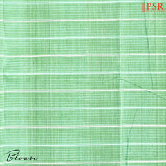 Dark Sap Green Mangalagiri Cotton Saree