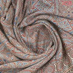 Dark Taupe Jaipur Cotton Printed Saree