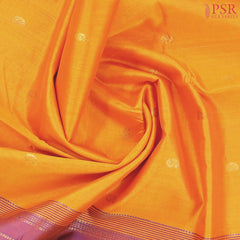 Marigold Orange Cotton Silk Saree