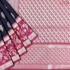 Navy Blue Soft Art Silk Saree