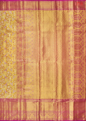 Golden Yellow Kanchipuram Tissue Silk Saree