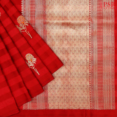 Red Banaras Katan Silk Saree