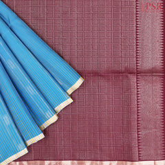 Chintamani Blue Soft Silk Saree