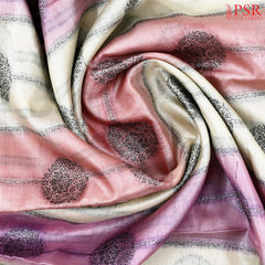 Cream Beige Banaras Tussar Silk Saree