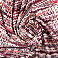 Beige & Jam Purple Chanderi Silk Cotton Saree