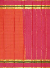 Dark Orange Arani Silk Saree