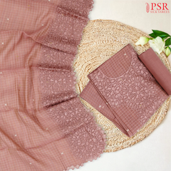 Onion Pink Silk Cotton Dress Material