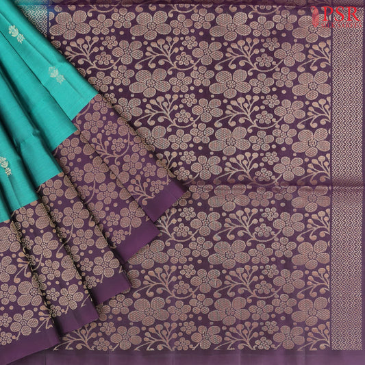 Pine Green Soft Silk Mix Saree