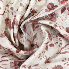 Floral Beige Kota Saree