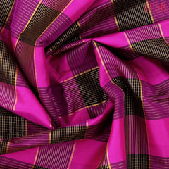 Magenta & Black Kanchipuram Silk Saree