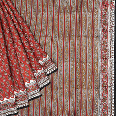 Red Modal Silk Saree