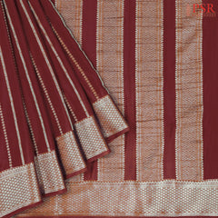 Maroon Semi Binny Silk Saree