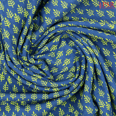 Indigo Blue Jaipur Cotton Print Running Material