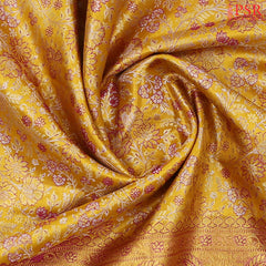 Golden Yellow Kanchipuram Tissue Silk Saree