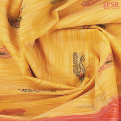 Yellow Kanchi Cotton Saree