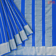Royal Blue Semi Binny Silk Saree