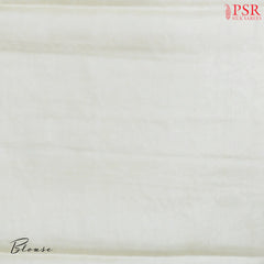 Cream Beige Banaras Tussar Silk Saree