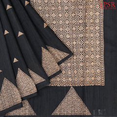 Black Banaras Jute Silk Saree