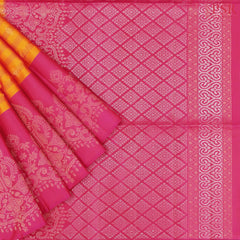 Crossandra Orange Soft Silk Mix Saree