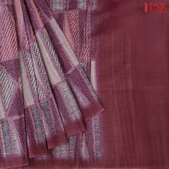 Plum Purple Kadhi Tussar Silk Saree